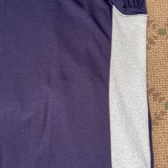 Navy / silver top w draped back NWOT S - Picture 5 of 7